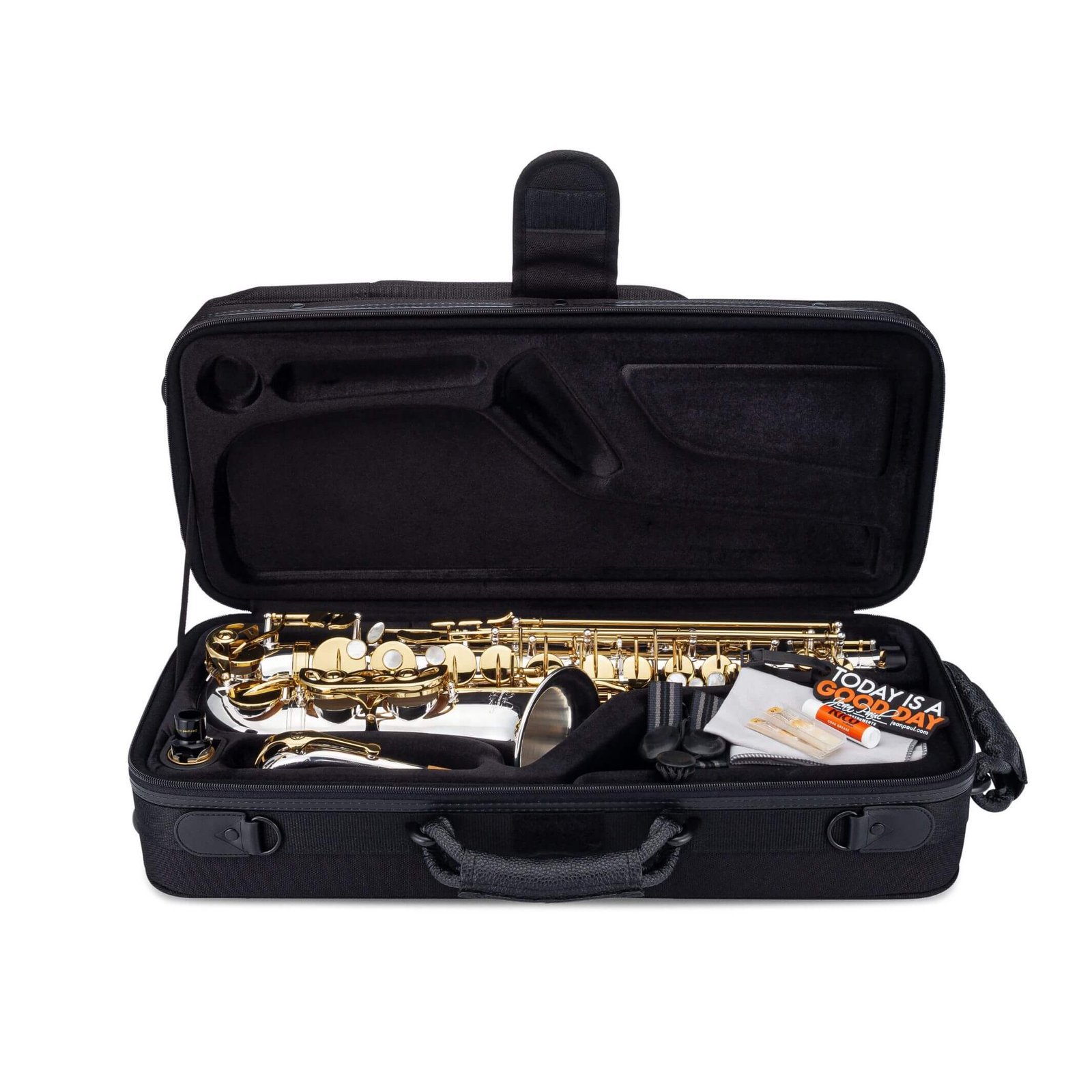 Saxofón Alto Profesional Jean Paul AS-860SL (Cuerpo Plateado / Llaves Doradas) - Imagen 4
